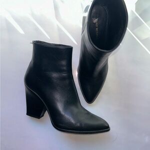 Stuart Weitzman leather bootie with heel
